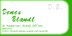 denes blandl business card